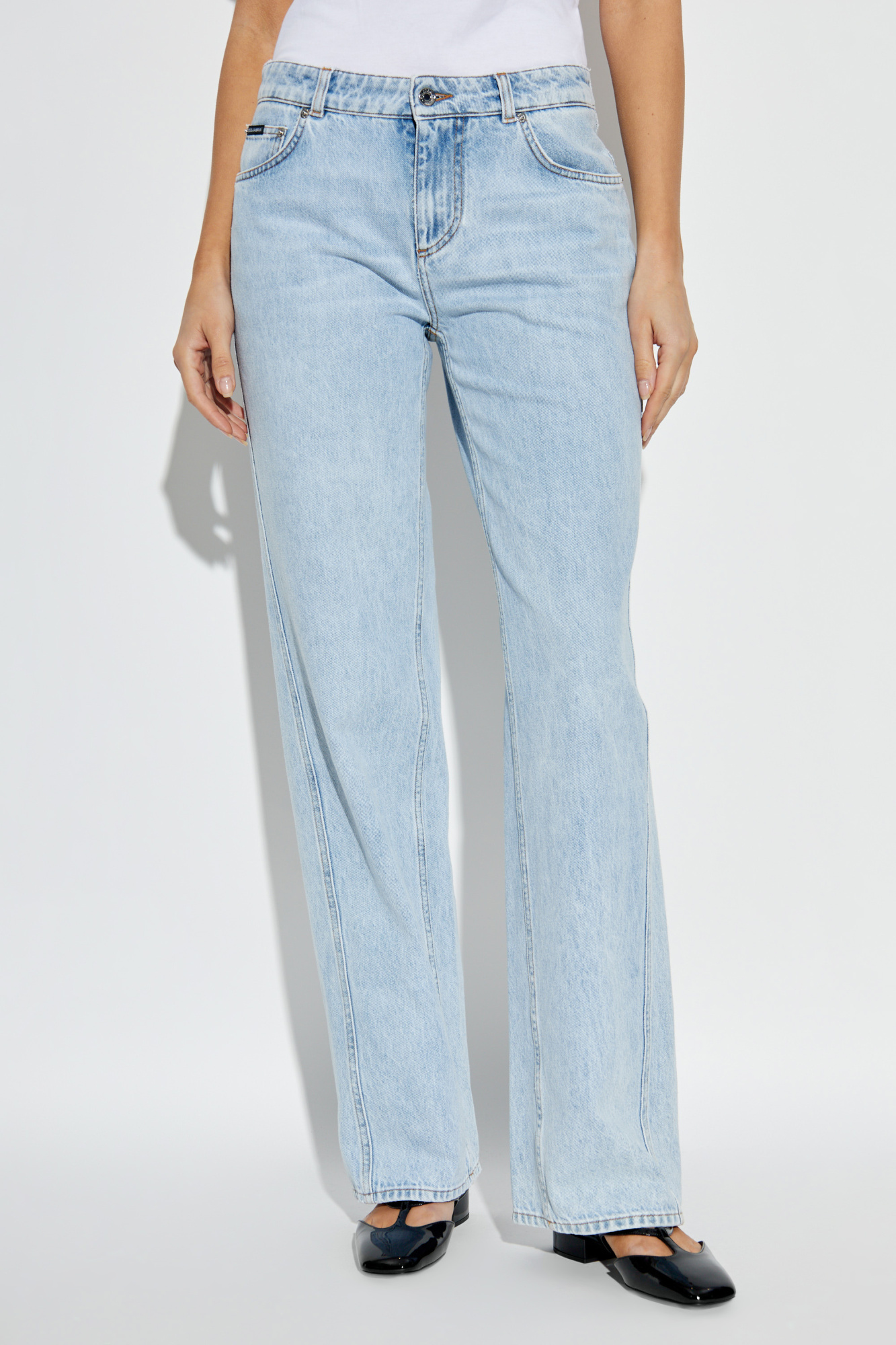 Dolce & Gabbana ライトブルーデニム 48 Light blue wash skinny stretch jeans in Multicolor for Men